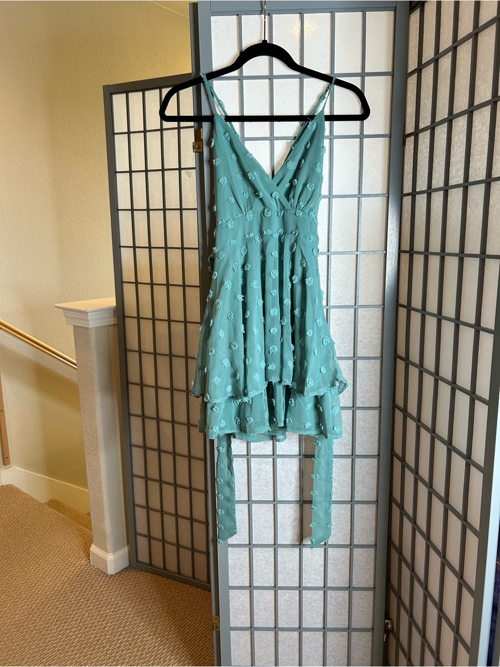 Lulu’s Sage Green Spaghetti Strap Dress